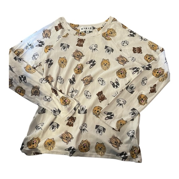 KIKIT Dog Print Lightweight Sweater Size M - Picture 2 of 7